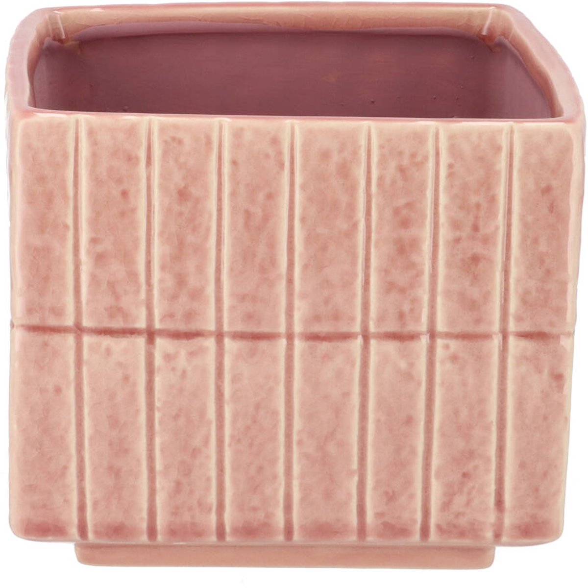 Vaas Mirre oud roze cube bloempot 8x8x7cm