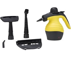 Verte Stoomdweil - Handstoomreiniger - 4,2 bar - Draagbaar - Compact - Ergonomisch - Krachtig - 1000 W - Multifunctioneel - Inclusief 6 Hulpstukken voor Vloeren - Meubels - Auto - Badkamer - Ramen en Keuken - Geel/Zwart - 250 ml