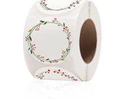 Etiketten voor Potten - Voorraadkast Labels - Inmaken en Bewaren - 2 Krans Ontwerpen - 2 Inch Rond - Wit