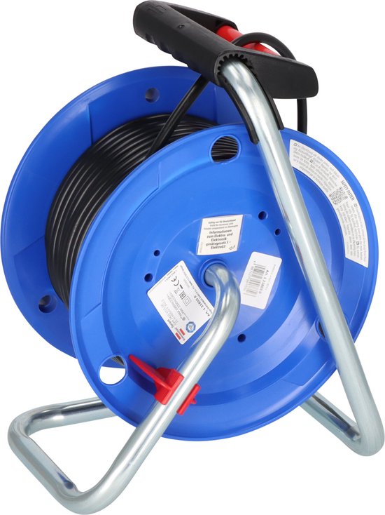 Brennenstuhl Garant Kabelhaspel 25 m (speciaal kunststof, voor gebruik binnenshuis, 25m kabel zwart Made in Germany)