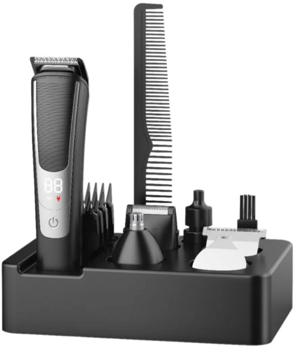 Green Lion 5 in 1 Grooming Set 600mAh - Black