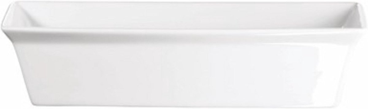 Pastelvorm - Ovenschaal Bakvorm - Gebak Maken - Hittebestendig Porselein - 32x11x7.5 cm - Wit
