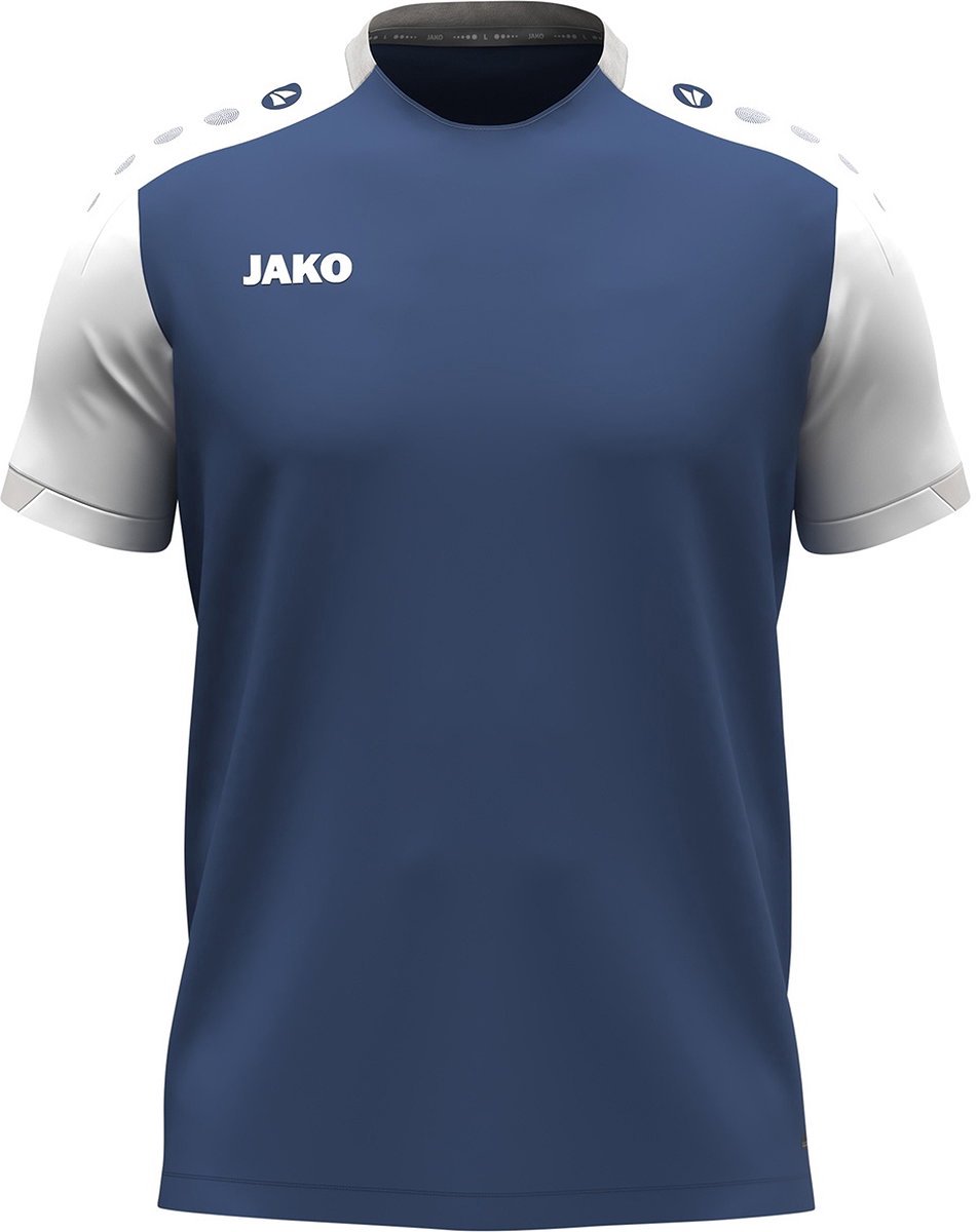Jako Dynamic T-Shirt Dames - Nachtblauw / Wit / Lichtgrijs | Maat: XL