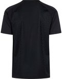 Zwarte Robey sportshirt met subtiel patroon op de rug.