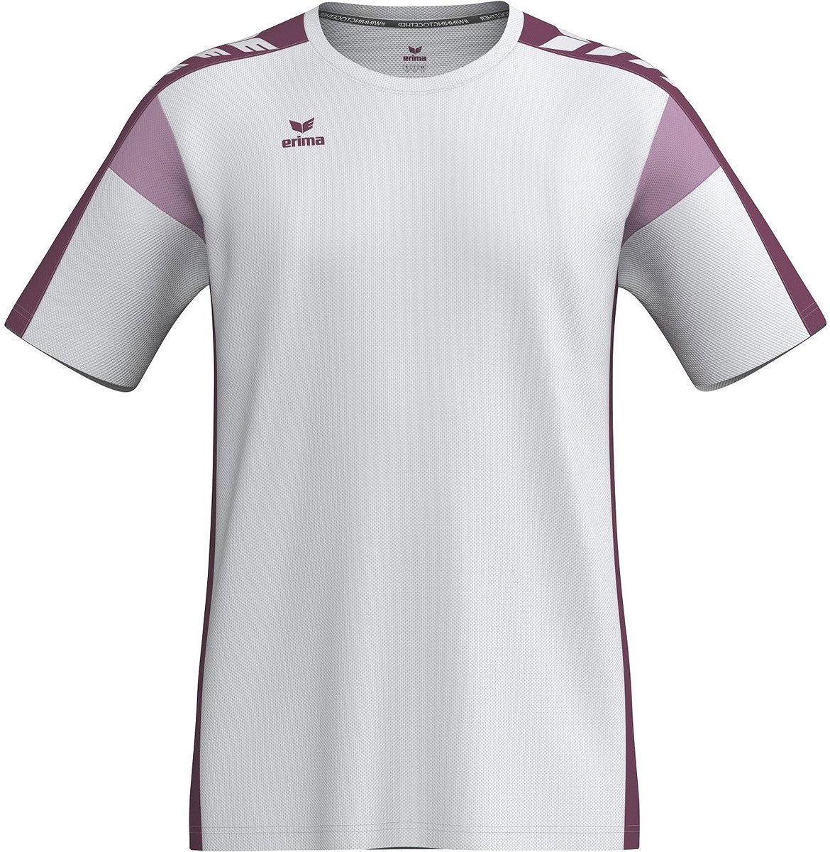 Erima Celebrate 125 T-Shirt Heren - Wit / Burgundy | Maat: 3XL