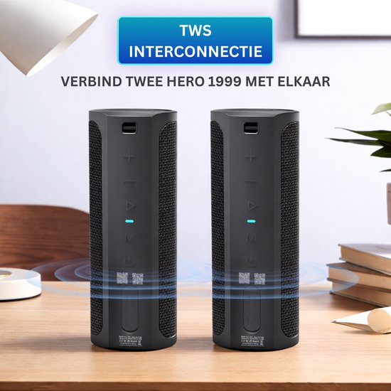 xdobo Hero 1999 Draadloze Bluetooth Speaker 50Watt - Deep Bass - HiFi Subwoofer - 12D Surround Sound - TWS Connectie - Bluetooth 5.3 van Merkloos — afbeelding 2