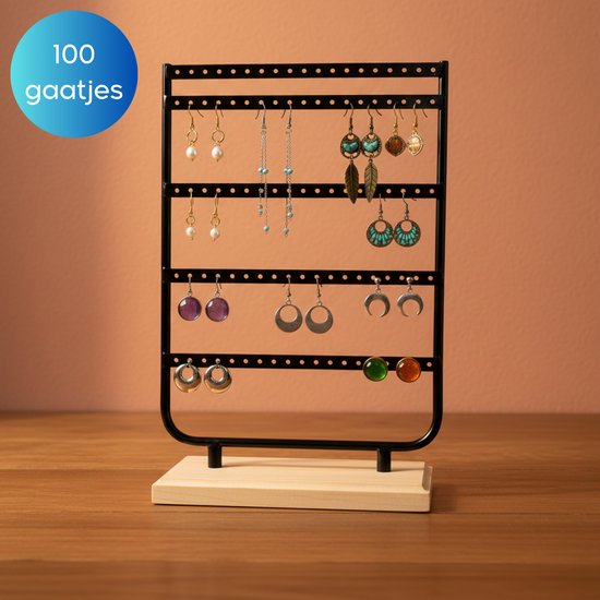 Janse® Luxe Sieradenrek met 100 gaatjes - Stevige sieraden organizer ...