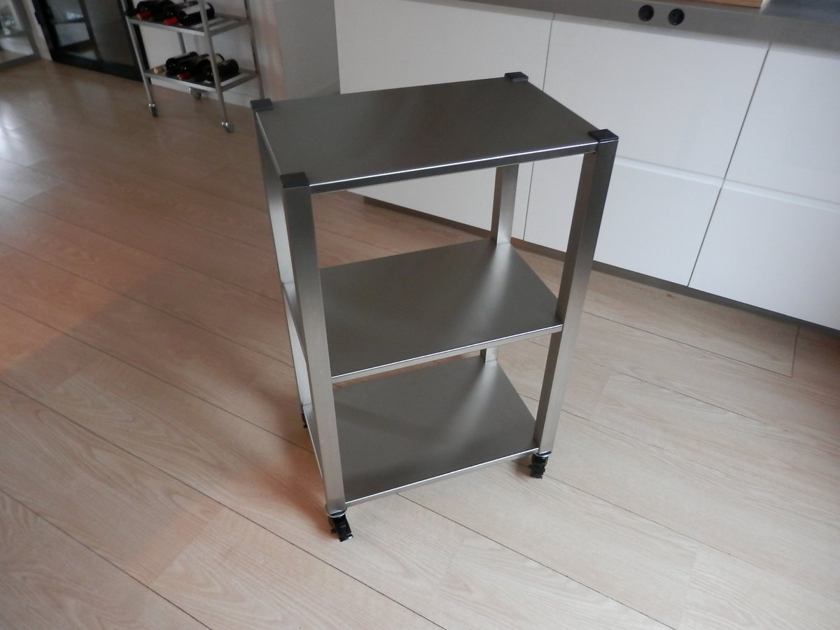 Trolley London, BBQ Trolley RVS, Buitentrolley, RVS Trolley, BBQ trolley op wielen, Tuin, Keukentrolley,