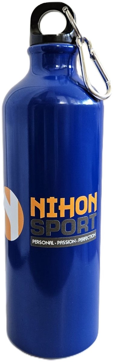 Bidon Royal Blue aluminium Nihon logo