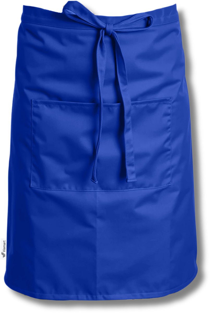 Viamart® Premium Line - Professionele Horeca Sloof - Bistroschort - Heupschort - Bedieningsschort - Serveerschort - Horecakwaliteit - Unisex: Dames & Heren - Maat: One Size Fits All - Wasbaar op 60° - Donkerblauw
