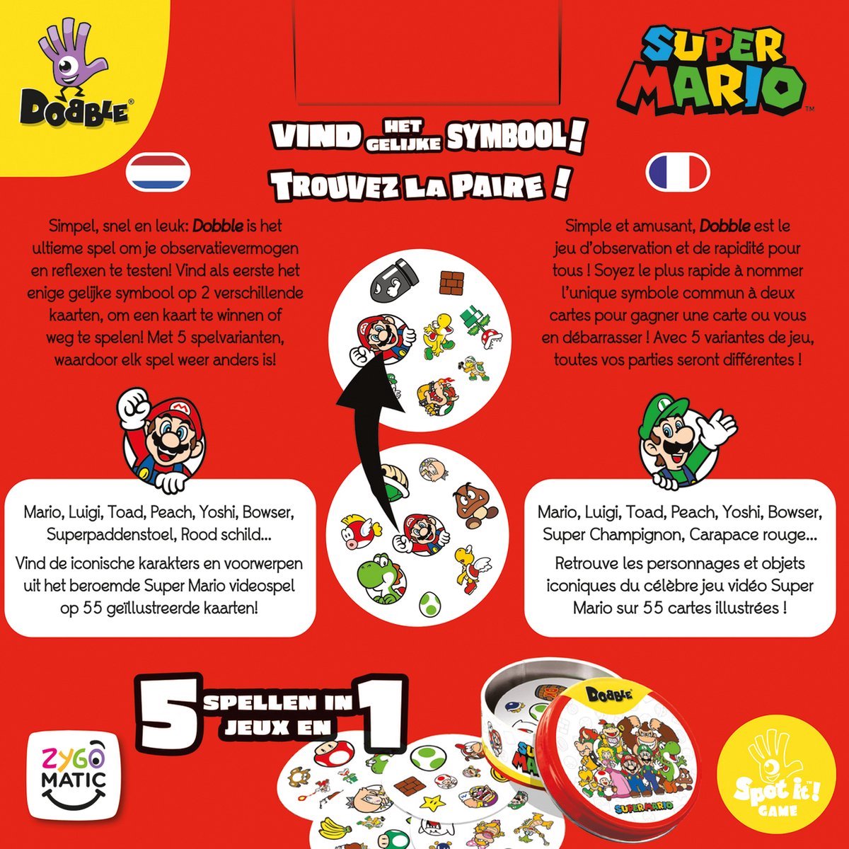 Dobble - Super Mario - Kaartspel — afbeelding 8