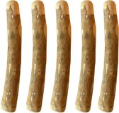 Boris & Lotje - Olijfhout kauwstaaf hond 100% natuurlijk maat XL, 25-32 cm - vijf stuks - Olijfboom kauwstok