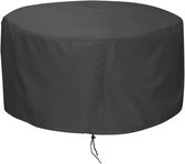 Tuintafelhoes - Tuinstoelhoes - Beschermhoes Tuinmeubel - tuintafel hoes rond - Waterdicht Winddicht UV - bestendig - 185cm x 110cm - 1stuk - zwart