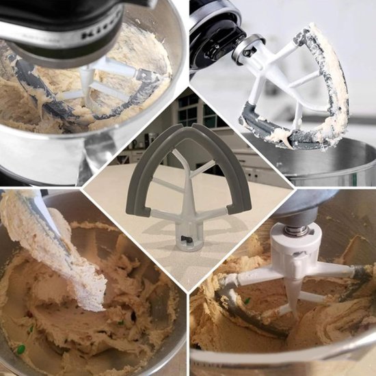 Keukenmixer Opzetstuk - Flexibele Randklopper - Bakken En Koken - Siliconen Komschraper - 16x155 cm — afbeelding 4