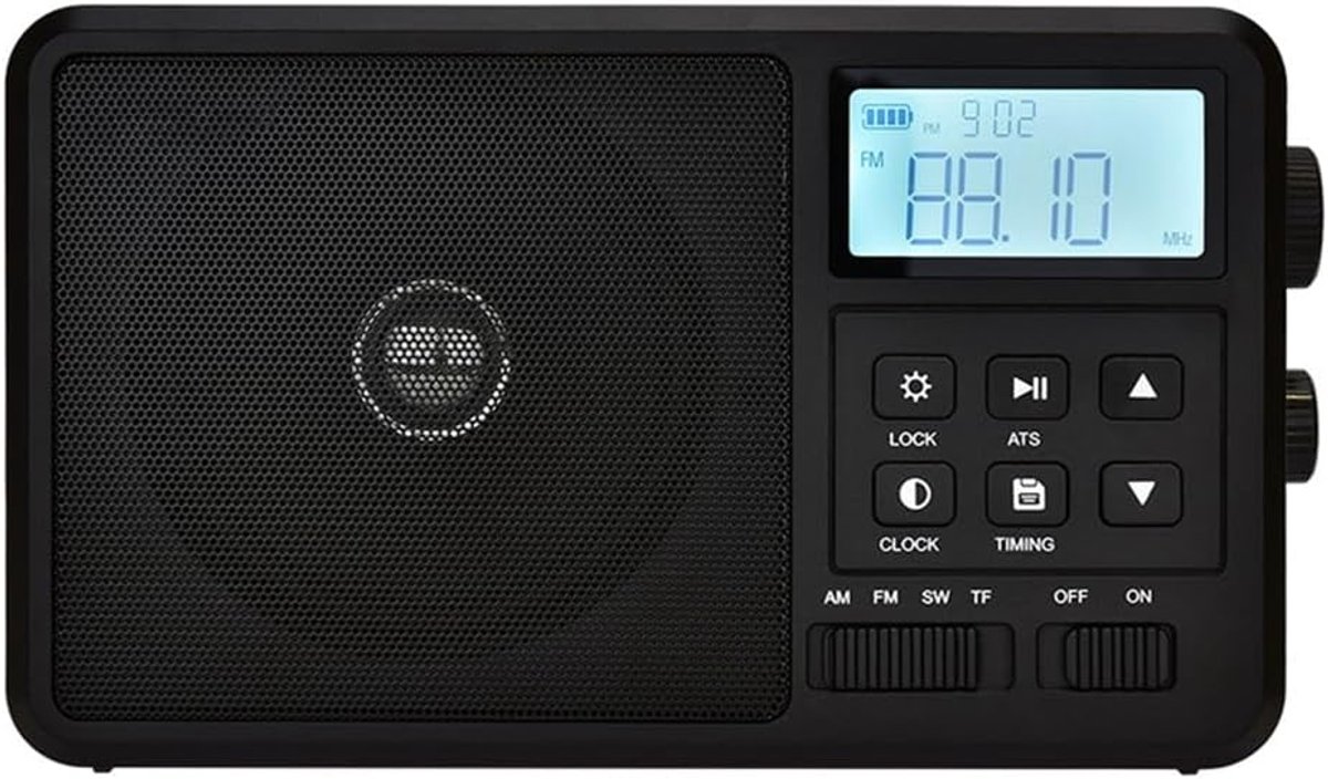 Draagbare Internetradio - Draadloze Speaker - Muziek Luisteren - Brede Frequentie Ondersteuning - 26 x 14 x 8 cm - Zwart