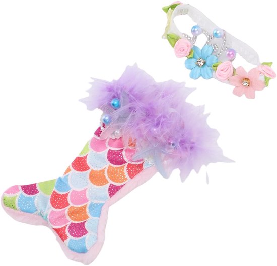 Poppenkleertjes Outfit Set - Prinsessenjurk Hoofdtooi - Poppen aankleden - Vissenstaart ontwerp - 17 cm poppen — afbeelding 5