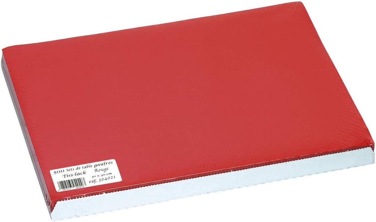 Papieren Placemats - Tafeldecoratie - Restaurant Gebruik - Glanzende Afwerking - 30x40 cm - Rood