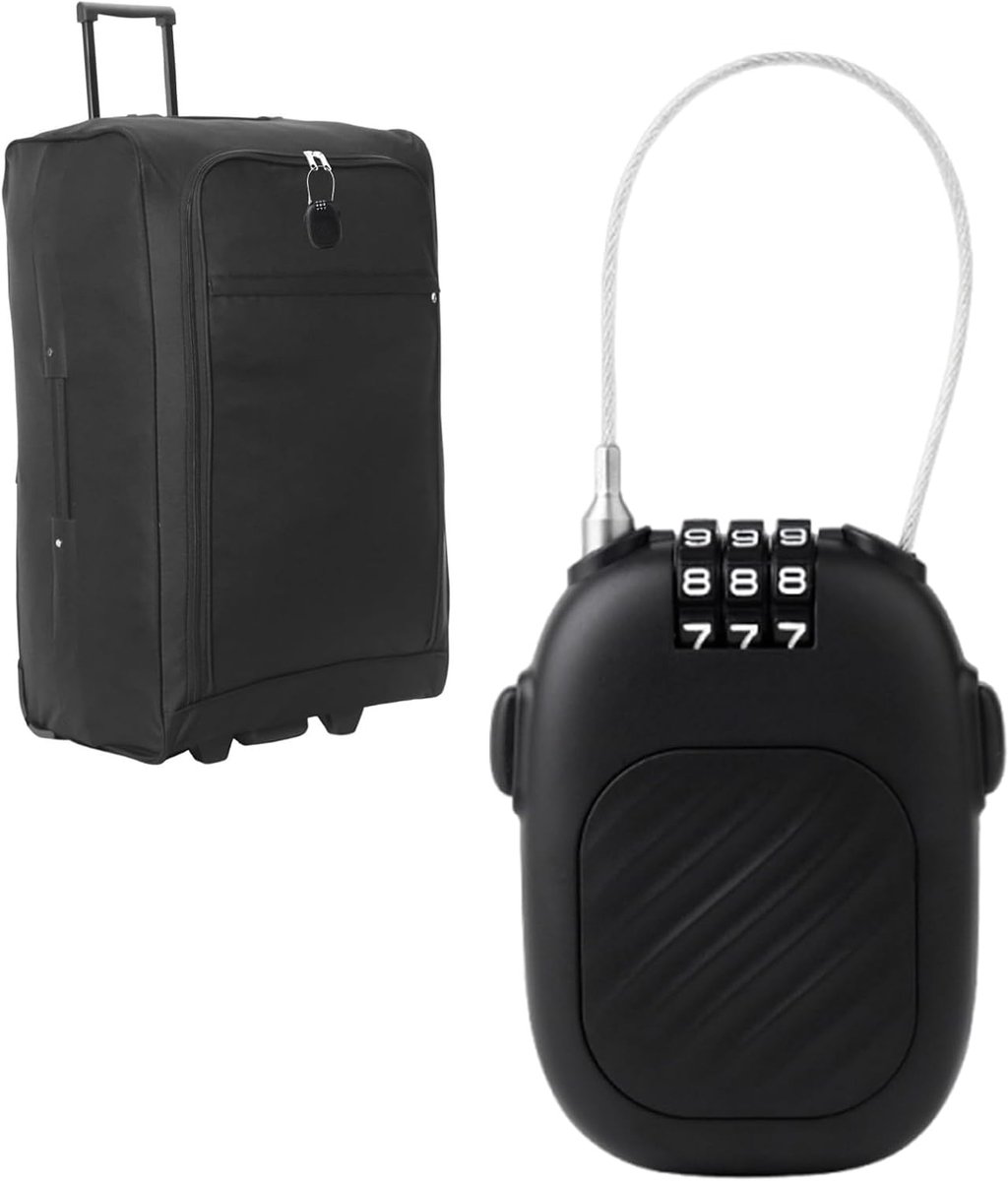 Bagage slot - Kabel slot - Reisbeveiliging - Mechanisch codeslot - 36 cm kabel