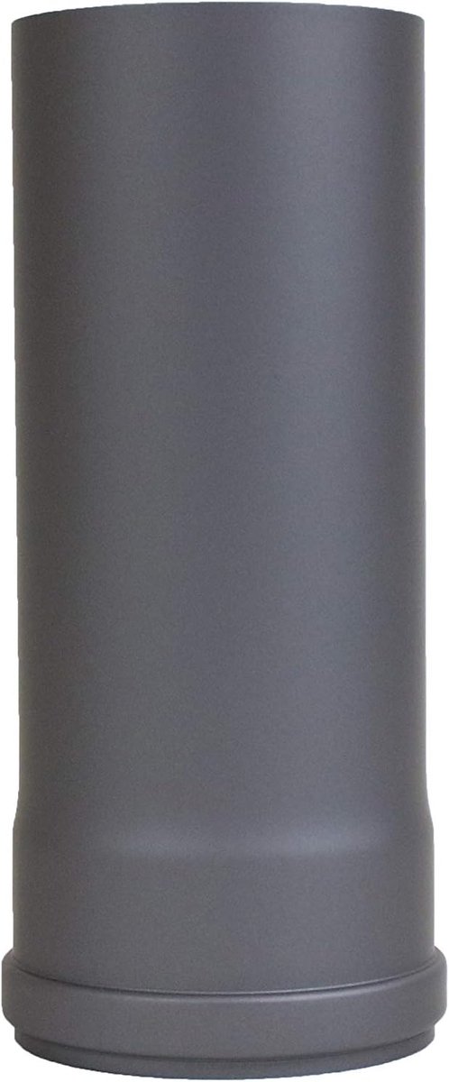 Rookkanaal Pijp - Verbrandingsluchtleiding - Pelletkachel Aansluiting - Met Lippenafdichting - 250 mm Diameter 100 mm - Zwart
