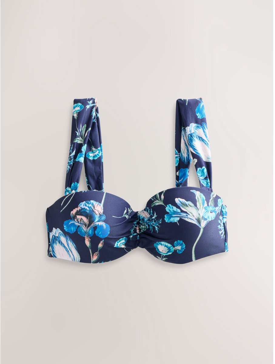 Next - Dames - Bandeau-bikinitop met beugel - Blauw