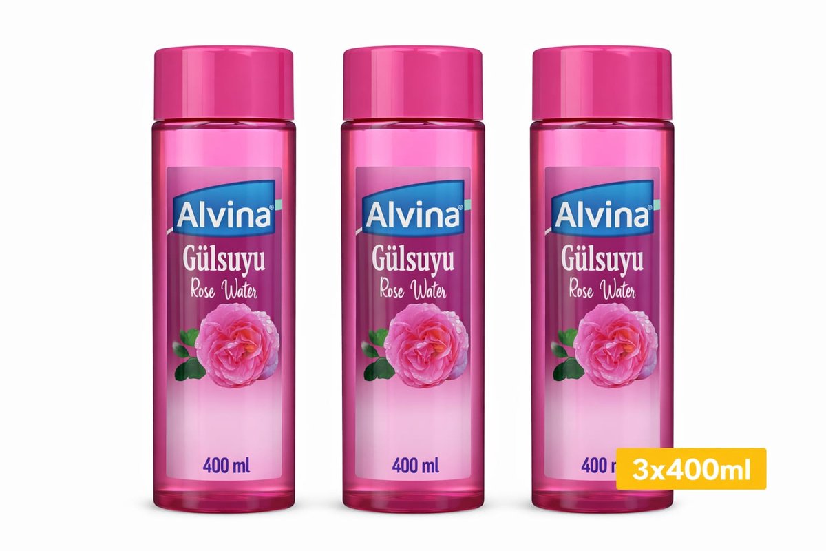 Alvina Rose Water 3-Pack – 3x400ml