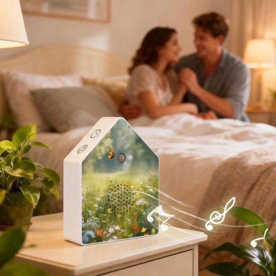 Geluidenapparaat - Natuurlijke Geluiden - Rustgevende Sfeer - Bewegingssensor - Compact Ontwerp - Wit — afbeelding 3