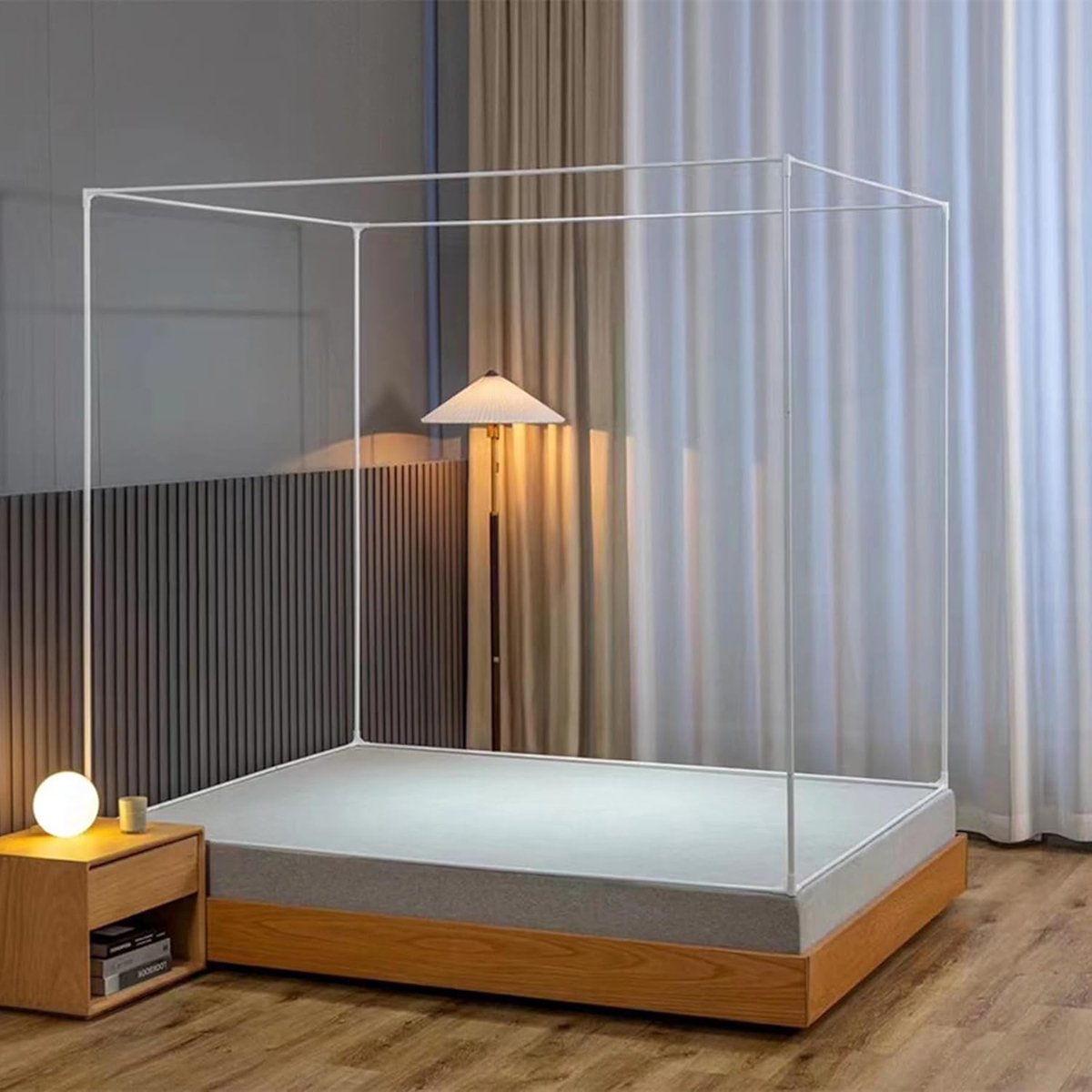 Hemelbed Frame - Bed Frame Palen - Slaapkamer Decoratie - Stevig Metalen Frame - 180x200cm