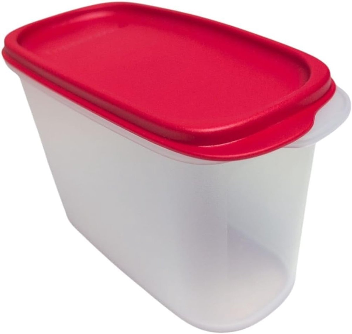 Kruidenpotjes Vierkant - Opslagcontainer Compact - Koelkast Organisatie - Modulair Systeem - 10x10x20cm - Rood Transparant