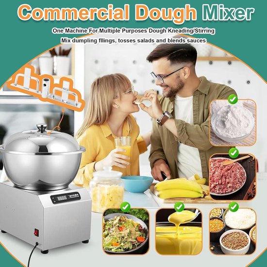 Deegmixer - Kneedmachine - Brood Bakken - Dubbele Rotatie - 5kg Capaciteit — afbeelding 5