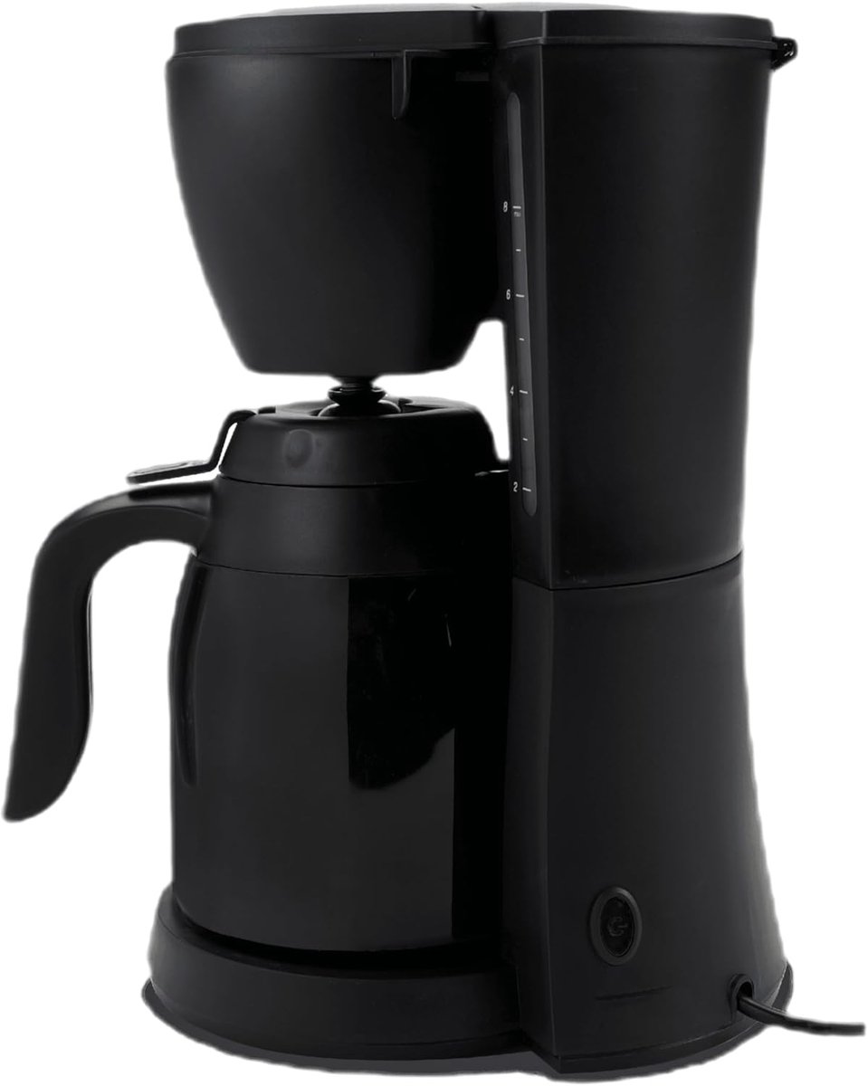 Koffiezetter Thermoskan - Filterapparaat Koffie - Thuis Koffie Zetten - Automatische Afslag - 10 Kops Capaciteit - Zwart Zilver