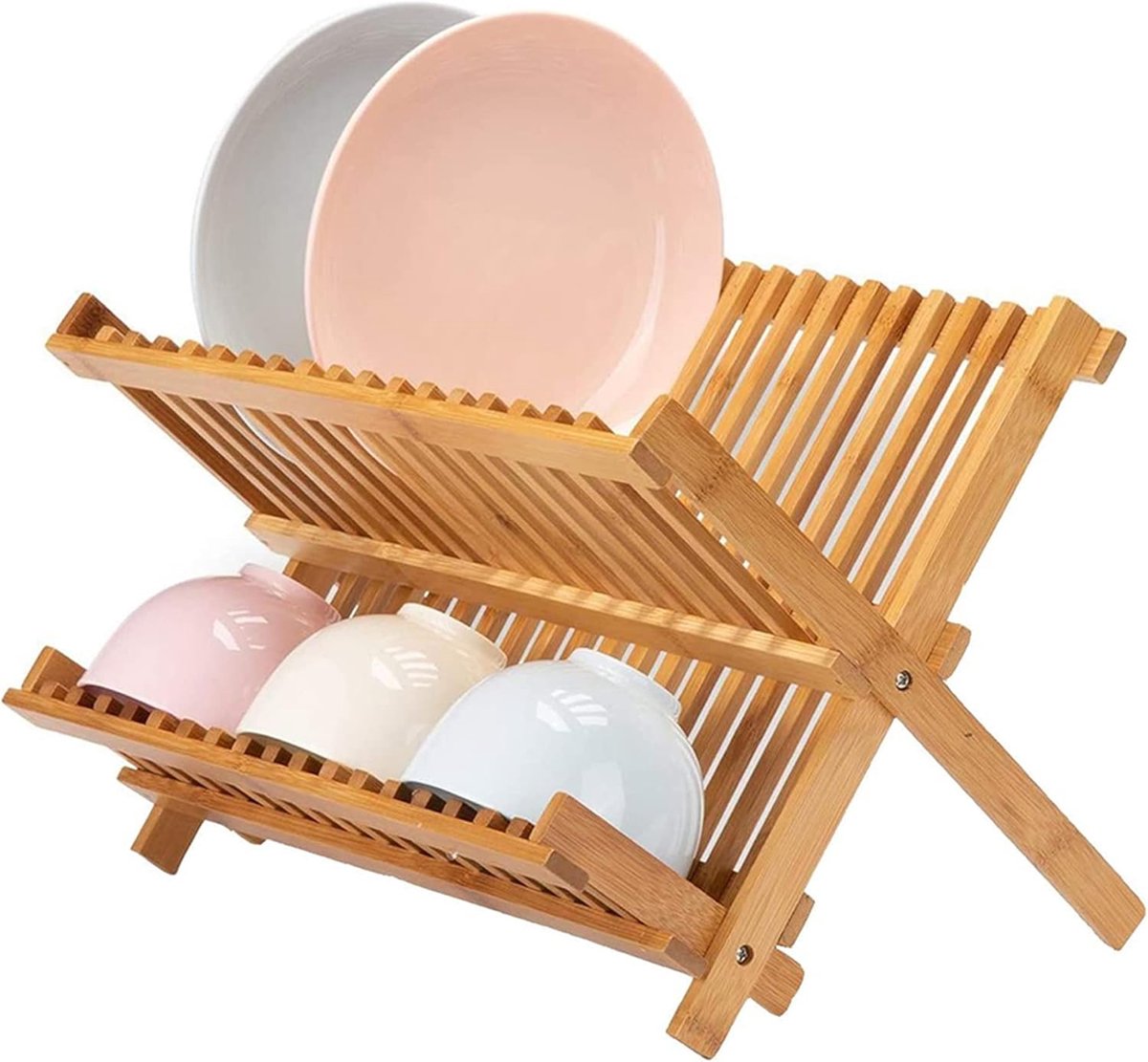Afdruiprek Servies - Keuken Organizer - Vaat Droogt - Opvouwbaar Ontwerp - 42x26x35 cm - Hout