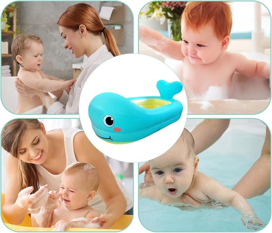 Opblaasbaar Kinderbad - Peuterbadje Zwembad - Waterpret Thuis - Leuke Walvisvorm - 80x50x25cm — afbeelding 5