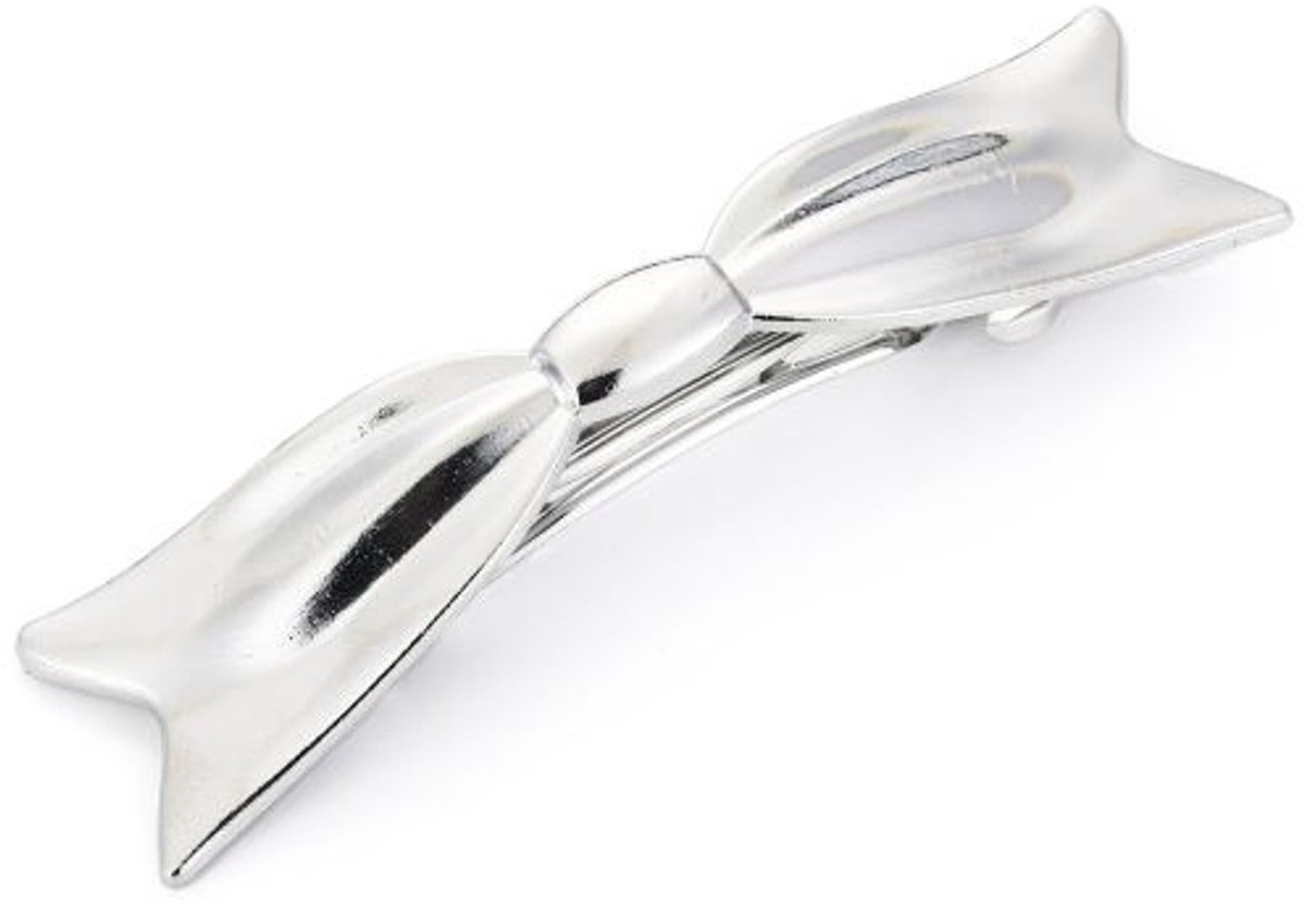Haarclip strik - zilver
