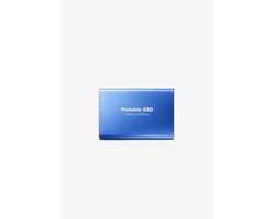 Portable SSD – Externe SSD – 1TB opslag – blauwe SSD – inclusief USB C kabel – USB 3.1 – draagbare SSD – SSD harde schijf – externe harde schijf 1TB – SSD voor laptop – blauw – geschikt voor Windows, Mac en Android