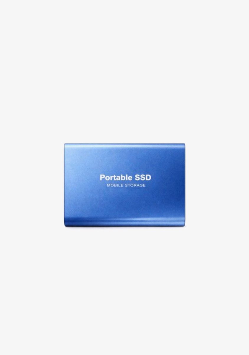 Framehack - Portable SSD – Externe SSD – 1TB opslag – blauwe SSD – inclusief USB C kabel – USB 3.1 – draagbare SSD – SSD harde schijf – externe harde schijf 1TB – SSD voor laptop – blauw – geschikt voor Windows, Mac en Android