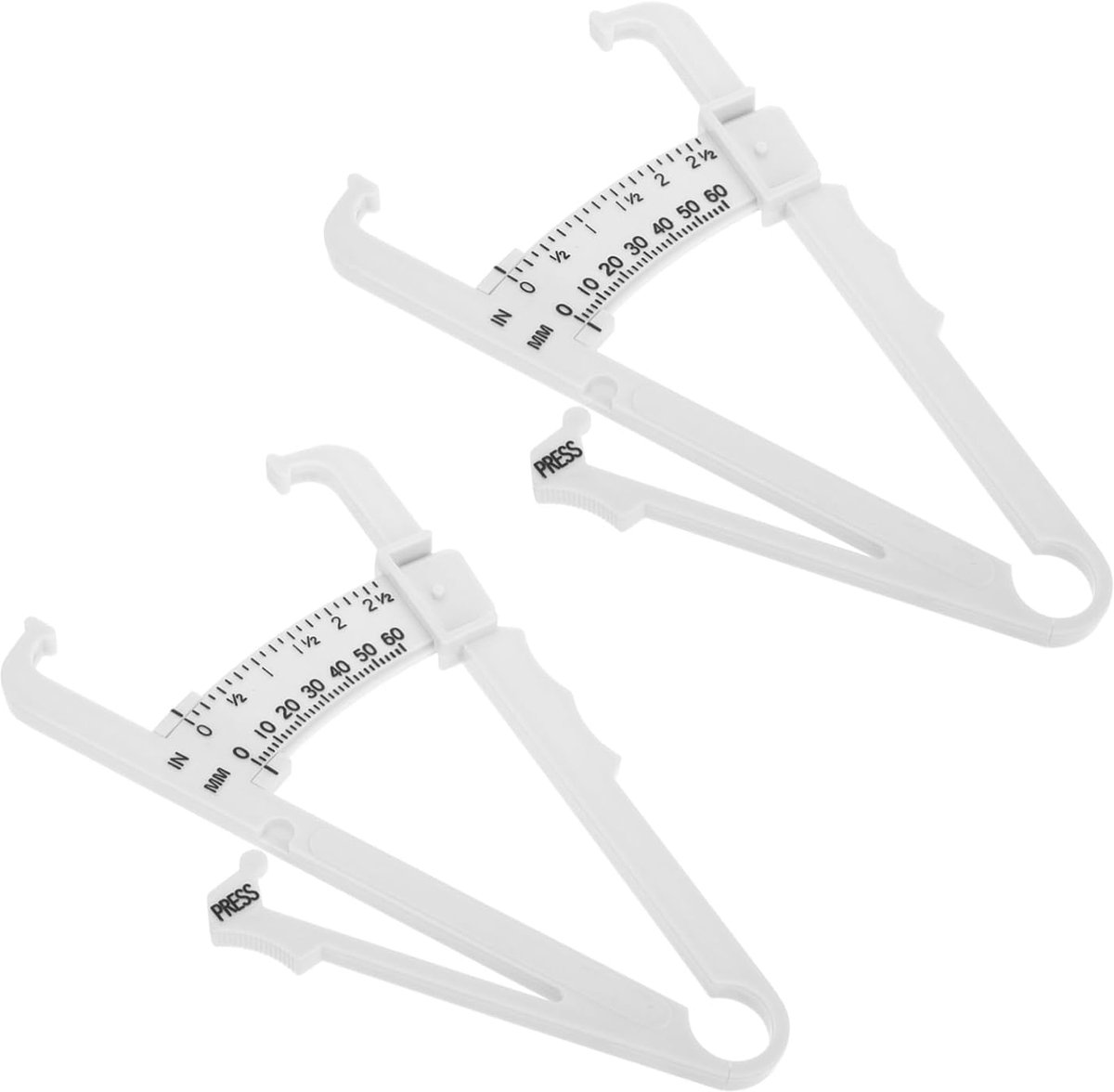 Vetmeter Huidplooien - Lichaamsvetmeting Meetinstrument - Gezondheidsmonitoring Thuis - Compact Gebruiksvriendelijk - 17x10x0.5 cm - Wit