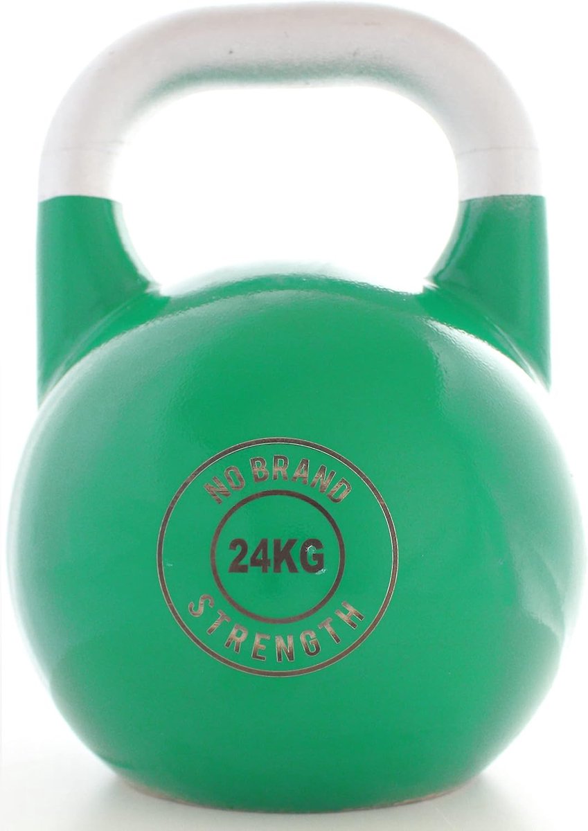 Kettlebell 24 kg - Kracht Gewicht - Kracht Training - Standaard Wedstrijdformaat - 28x21x28 cm - Groen