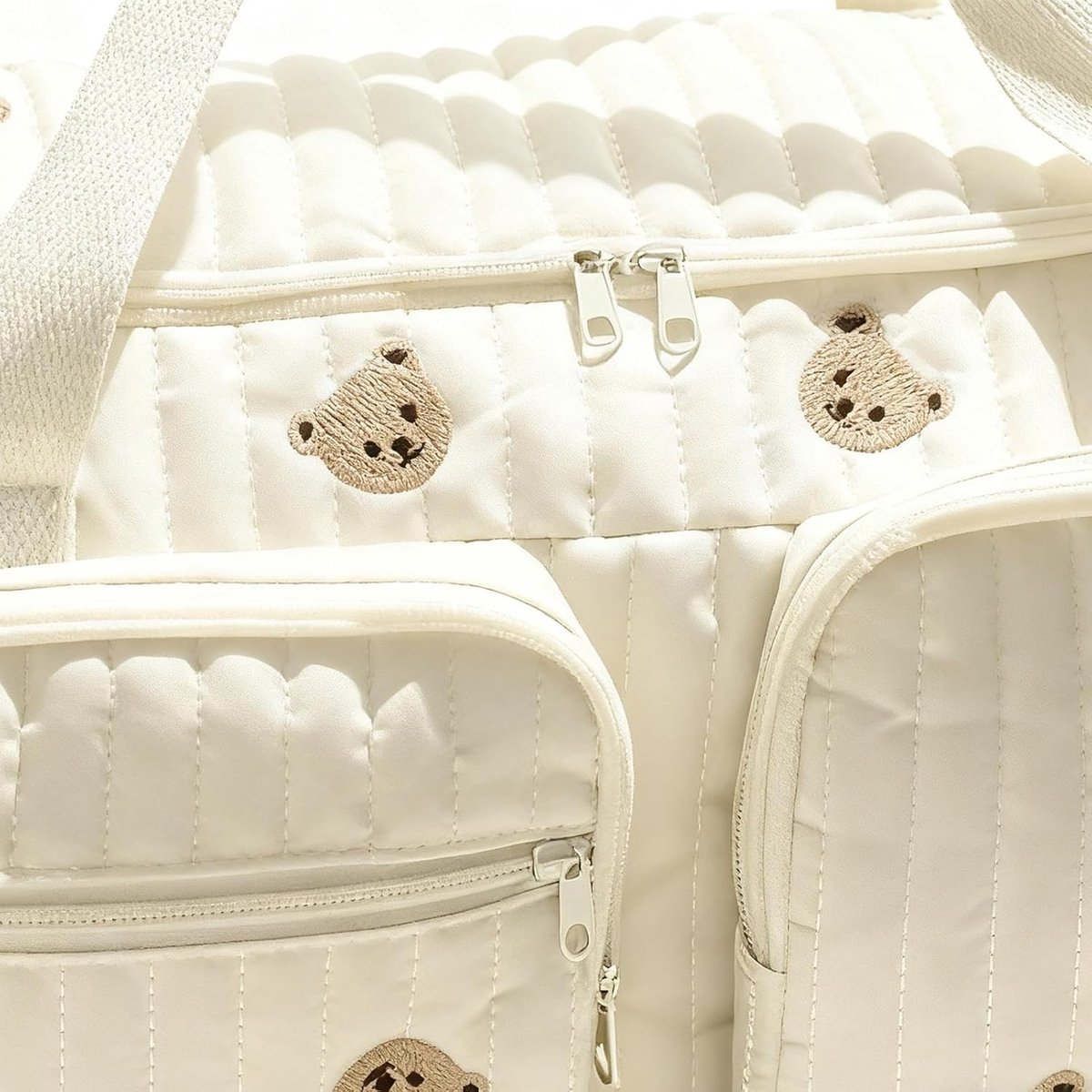Luiertas - Baby tas - Organiseren van spullen - Charmant berenpatroon - 48 x 22 x 26 cm – foto 5