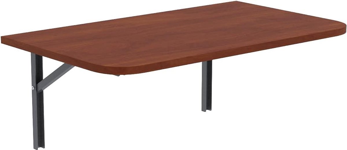 Wandtafel Inklapbaar - Opklapbaar Bureau - Ruimte Besparen - Afgeronde Hoeken - 120x60 cm - Wit