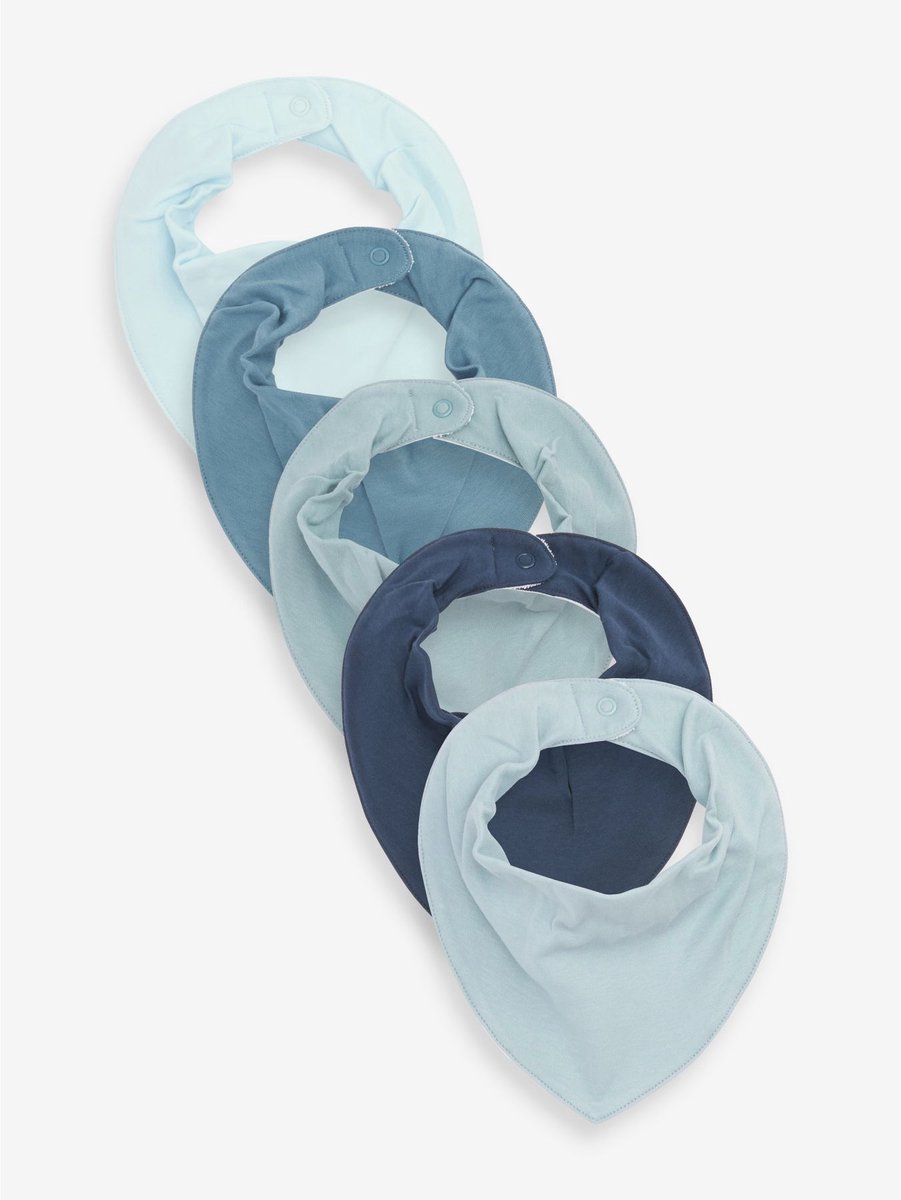 Next - Jongens - Set van 5 babyslabbetjes - Blauw