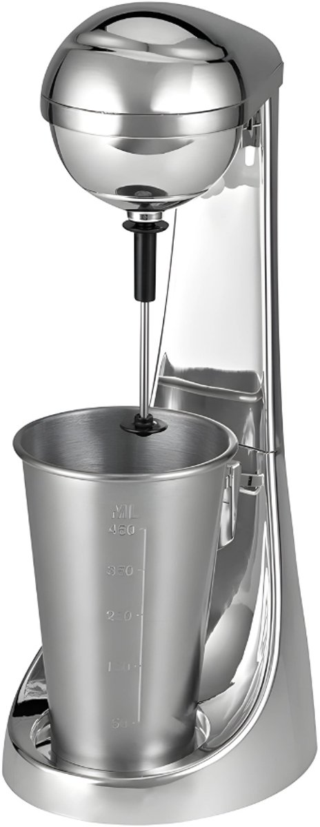 DEXO® Milkshake Machine - Milkshake Maker 8 in 1 - Milkshake Beker 650ML - 230V - Mixed Super Goed - Makkelijk voor Thuis - 65W - Zilver - 18cm x 14cm x 37cm