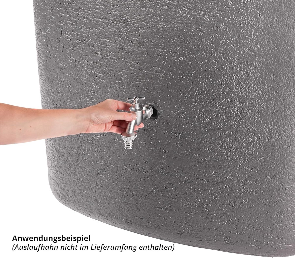 Wandtank - Regenton Opslag - Tuin Water - Platte Constructie - 275 Liter - Grafietgrijs
