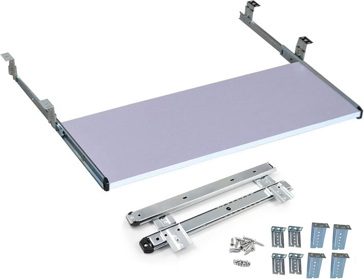Bureau Verlengstuk - Lade Onder Bureau - Comfortabel Typen - Verstelbare Hoogte - 54 60 70cm - Zwart