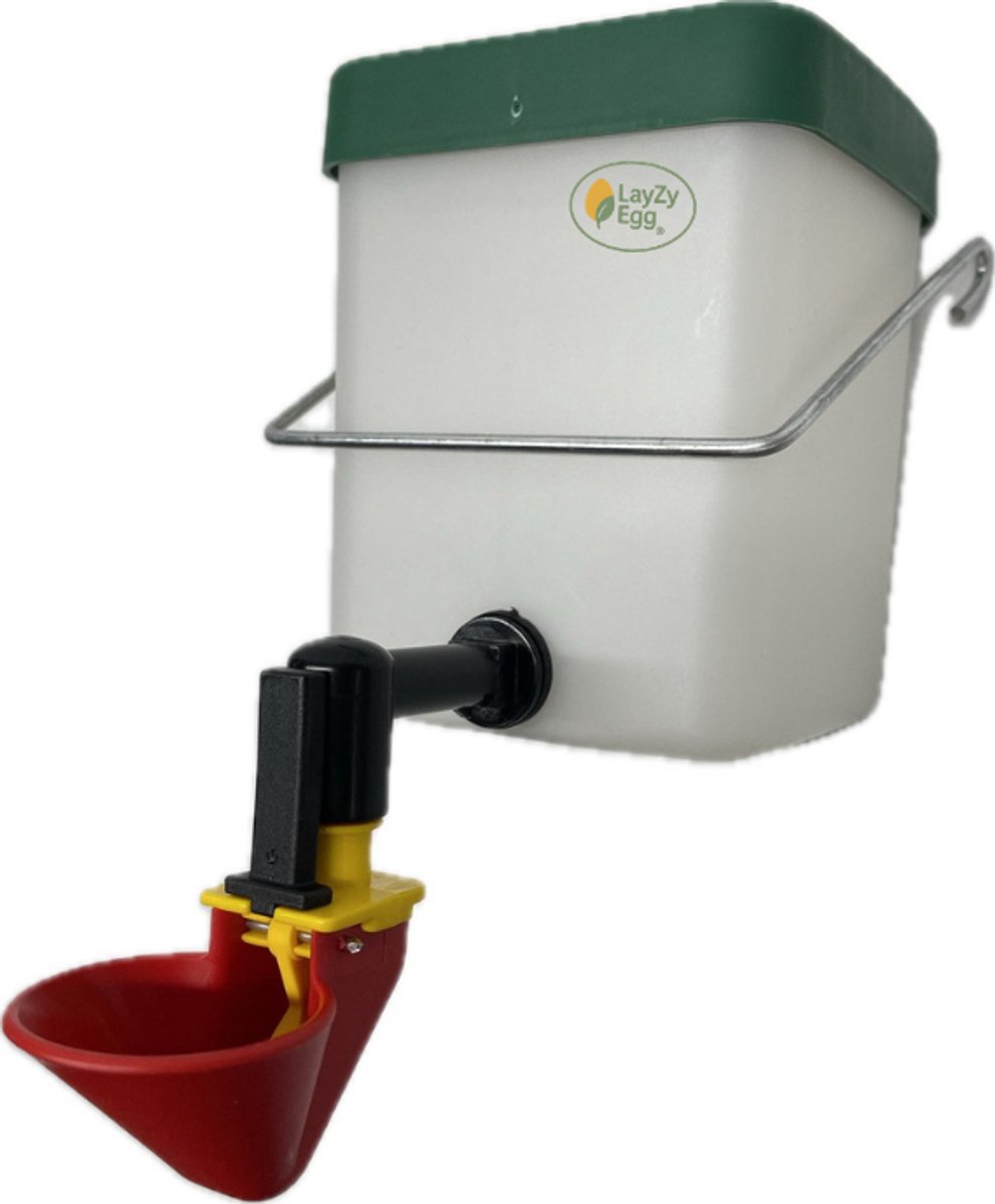 LayZyEgg® Kuiken Drinkfles 0,5L met Drinkcup – Drinkbak voor Kuikens, Kippen & Pluimvee - Hygiënisch drinkwater voor kuikens en kippen