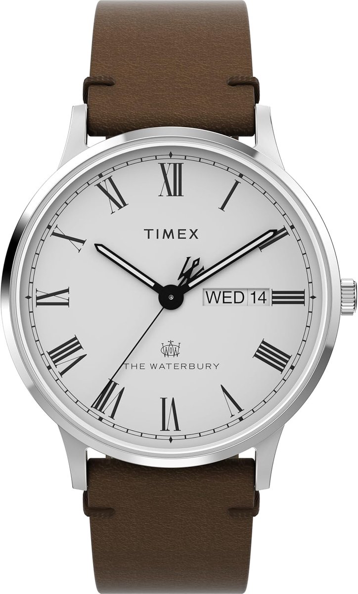 Herrenhorloge - Klassiek horloge - Dagelijks gebruik - Roestvrijstalen kast - 40 mm - Wit bruin