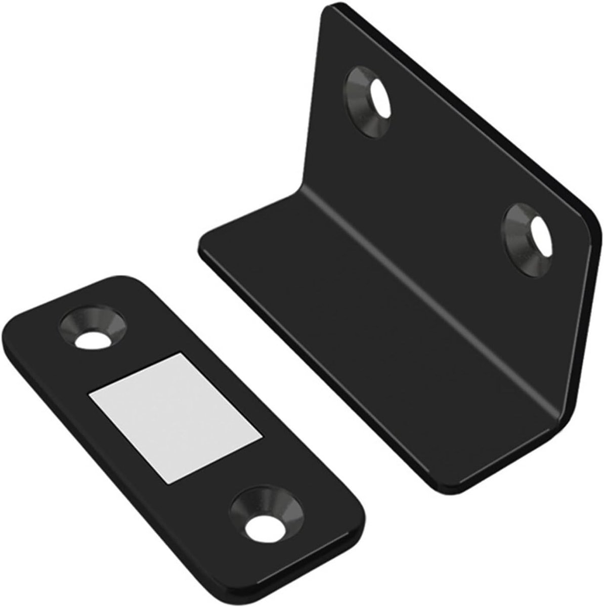 Magnetische Sluiting - Kastdeur Vanger - Kasten Dicht Houden - Sterke Magnetische Kracht - Ultradun Profiel - Zwart
