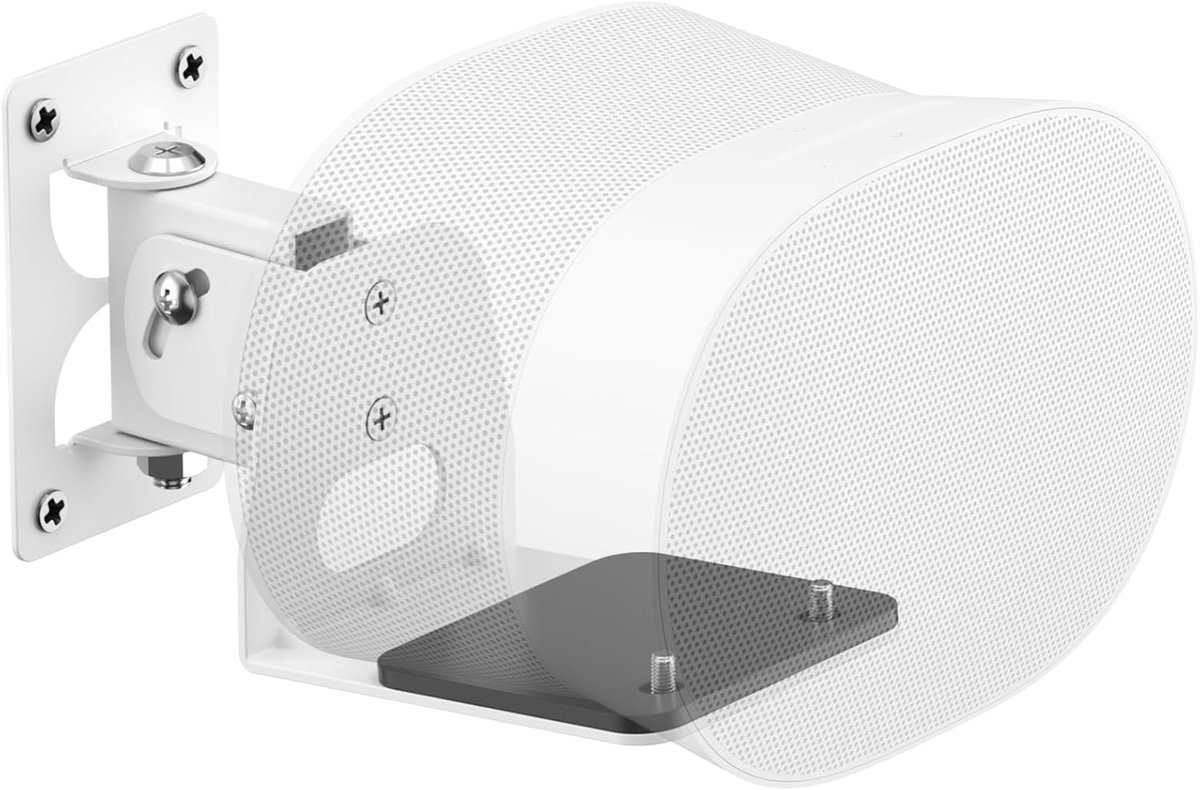 Muurbeugel Luidsprekers - Speaker Ophanging - Home Cinema - Verstelbare Hoek - 20x15x10cm - Wit