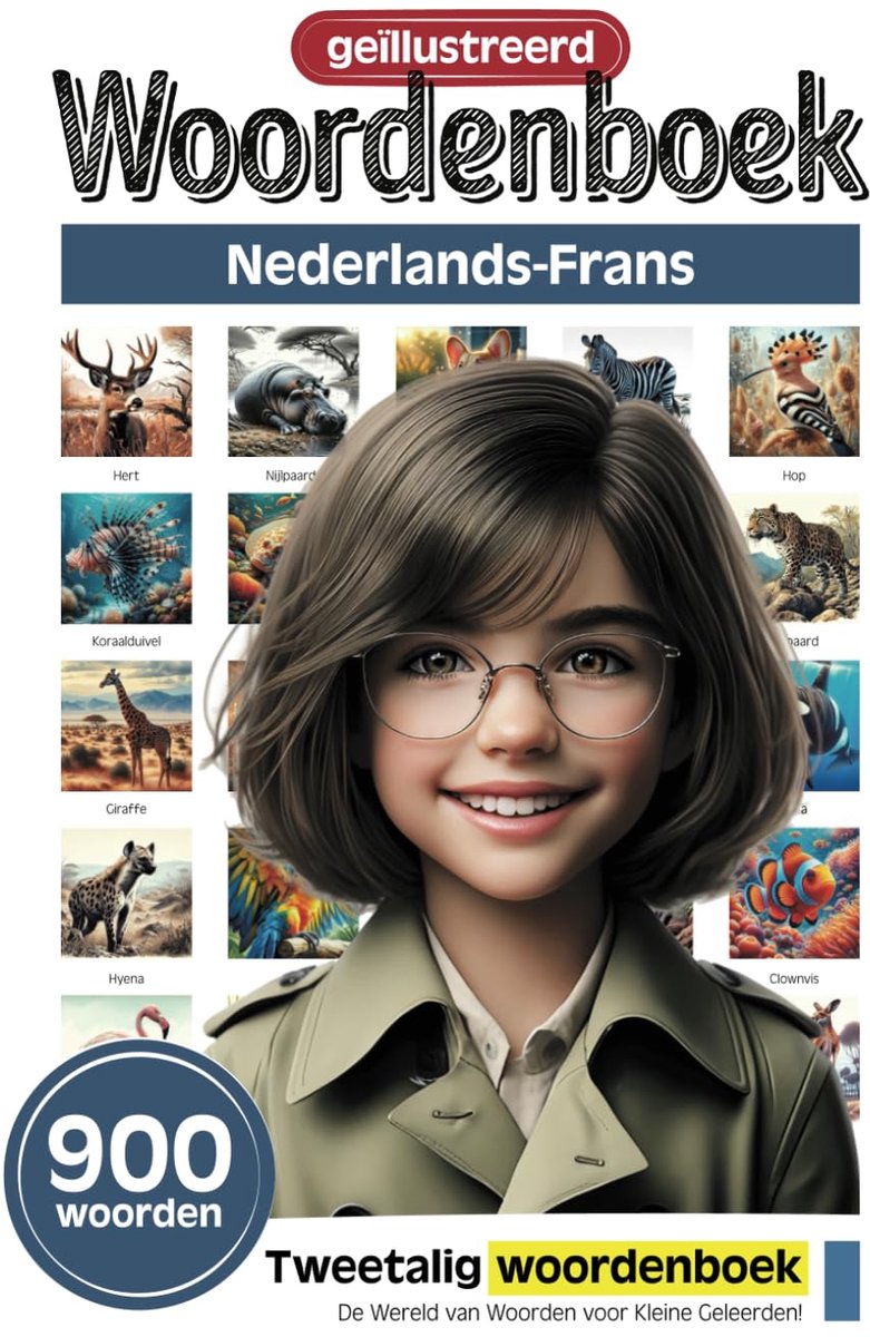Woordenboek Kinderen - Nederlands Frans - Taal Leren - 900 Woorden - 152 Pagina's