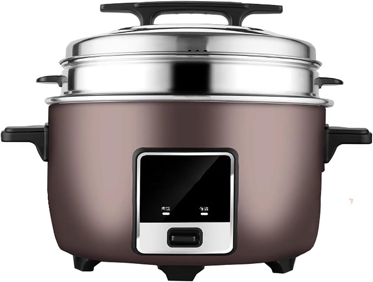 Grote Rijstkoker Warmhoudpan Stoompan Professioneel Gebruik Antiaanbaklaag 8 Liter