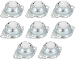 8 Stuks - Meubelwielen - Zwenkwielen - Mini-kogelwielen - Meubels Verschuiven - Nylon - Zilver - 4.8*3.2*2cm - Meubelonderzetters - Voor Onder Meubels - Wieltjes - Plank wieltjes - Verschuiven van meubels